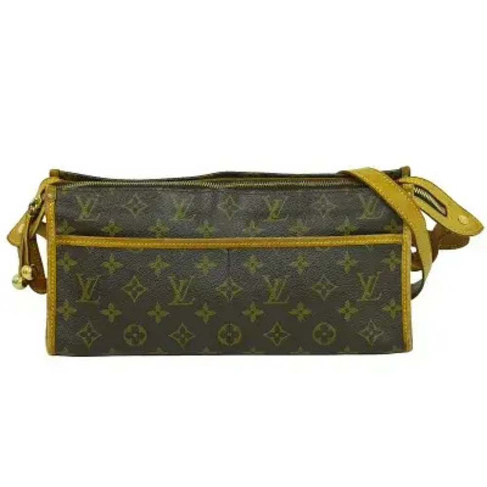 Louis Vuitton LV Popincourt Monogram Pochette Shoulder Bag Canvas Leather Brown